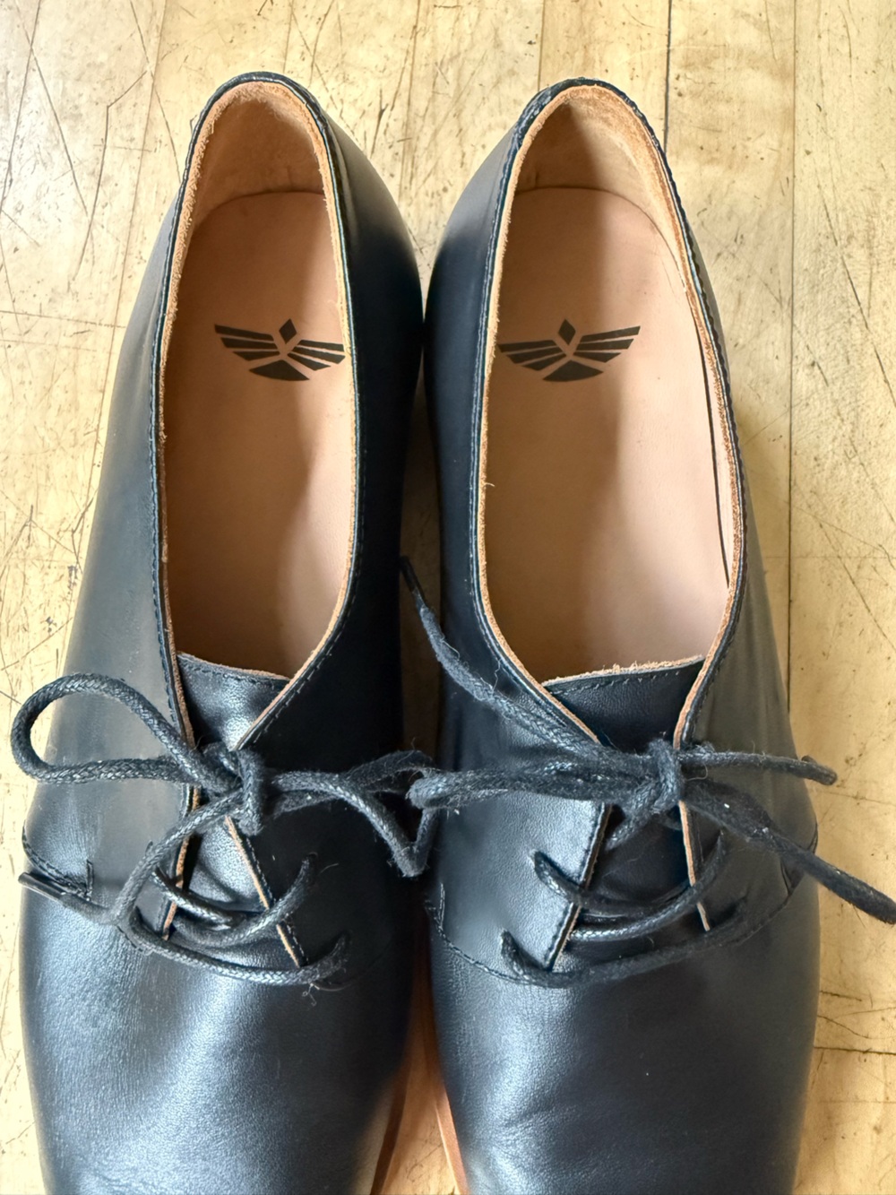 FORTRESS OF INCA Emmy Oxfords Black Leather Lace Up Leather Sole Classic 39 - Picture 4 of 11